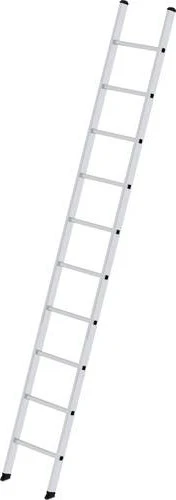 Günzburger Steigtechnik Alu Anlegeleiter ohne Traverse, 10 Stufen