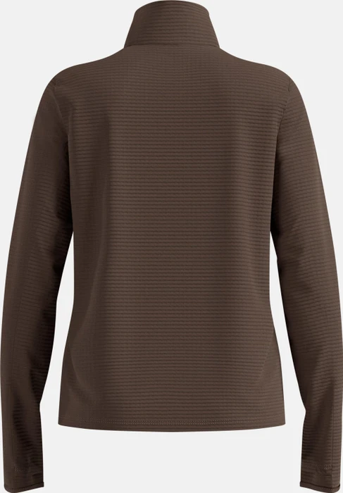 Odlo Essentials Thermal Half Zip Laufshirt langarm brown granite (Damen)