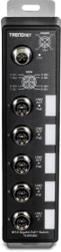 TRENDnet TI Hardened Industrial Railmount Gigabit Switch, 5x M12, 120W PoE+ (TI-XPG50)