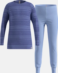 Odlo Active Warm Base Layer Set blue heron/skipper blue (Junior)