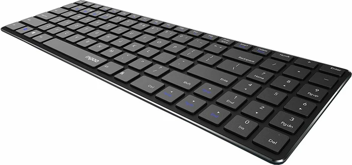 Rapoo Multi-mode Wireless Keyboard E9100M, schwarz, USB/Bluetooth, DE