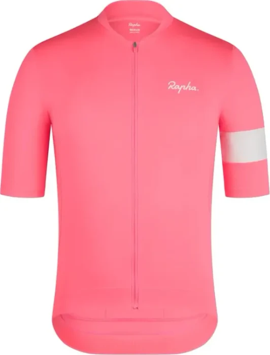 Rapha Core Trikot kurzarm high vis pink/white (Herren)
