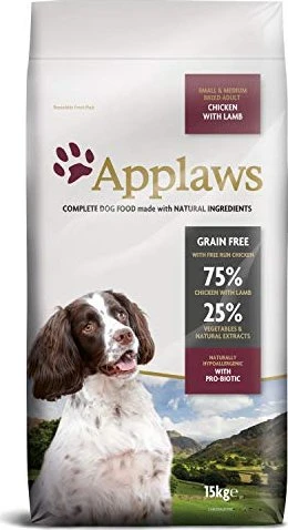 Applaws Adult Small & Medium Breed Huhn mit Lamm, 15kg
