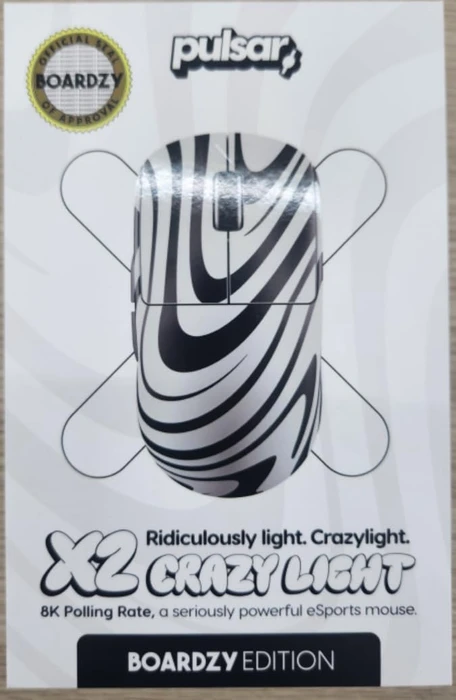Pulsar Gaming Gears X2 CL CrazyLight Mini Wireless Boardzy Edition weiß/schwarz, USB
