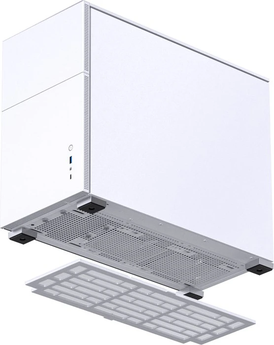 Jonsbo D31 White, weiß, Glasfenster