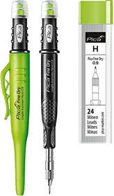 Pica-Marker Fine Dry Longlife Automatic Pencil Druckbleistift HB 0.9mm graphit, schwarz/grün, Anspitzer