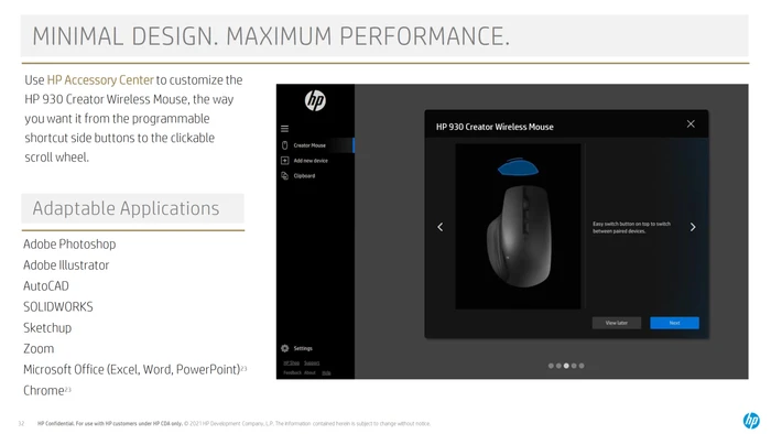 HP 935M Wireless Creator Mouse schwarz, USB/Bluetooth