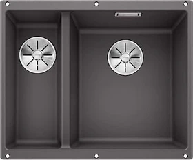 Blanco Subline 340/160-U InFino Unterbau Becken rechts felsgrau