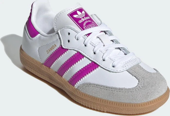 adidas Samba OG cloud white/purple burst/gum (Junior)