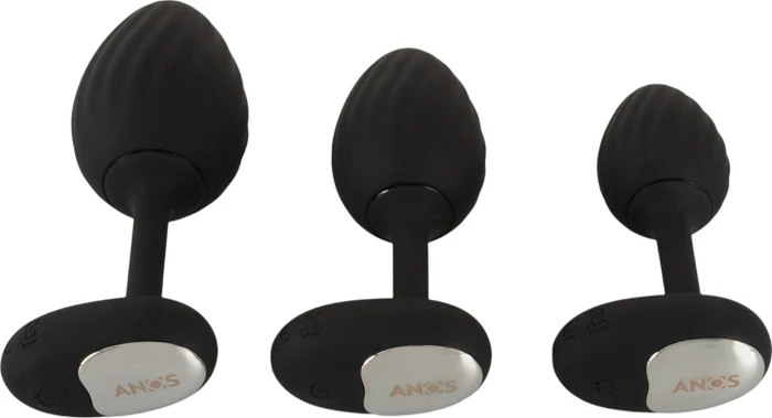 Anos RC Analplug mit Vibration-Set, 3-tlg.