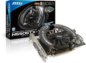 MSI GeForce GTX 550 Ti, N550GTX-Ti Cyclone II, 1GB GDDR5, 2x DVI, Mini HDMI