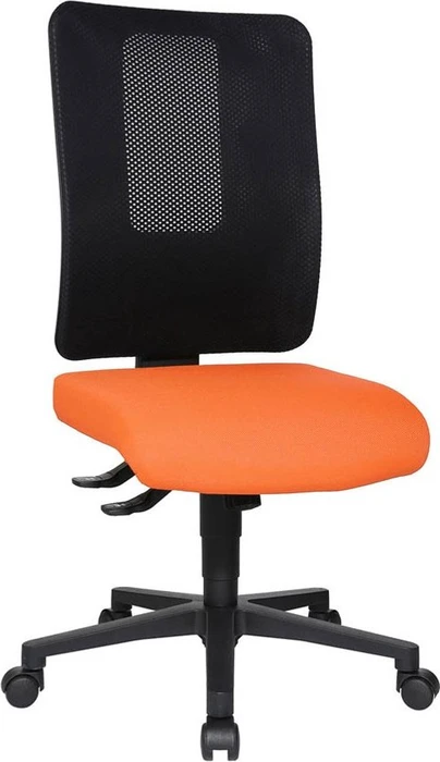 Topstar Open X (N) Bürostuhl, Fußkreuz Kunststoff schwarz, Bezug Stoff orange