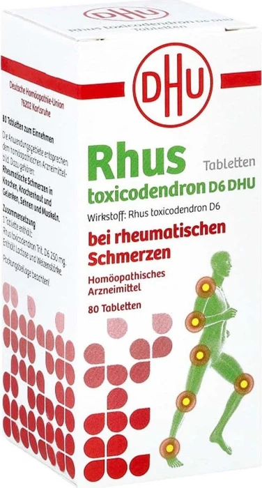 DHU Rhus toxicodendron D6 bei rheumatischen Schmerzen Tabletten, 80 Stück
