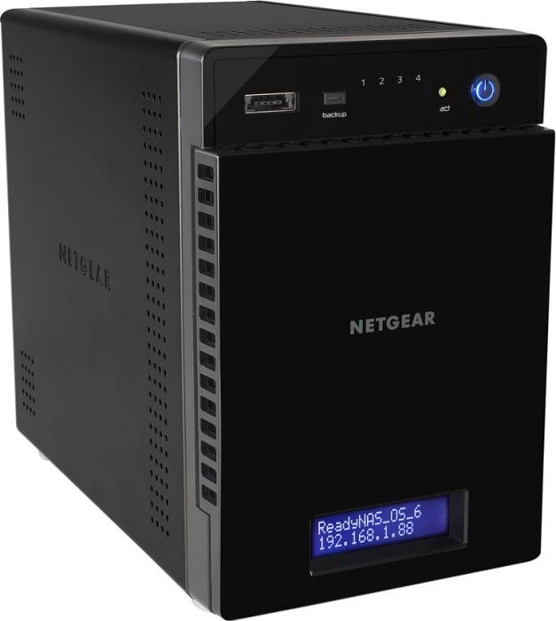 Netgear ReadyNAS 104 RN10441D 4TB, 512MB RAM, 2x RJ-45 1000Base-T, 2x USB-A 3.0