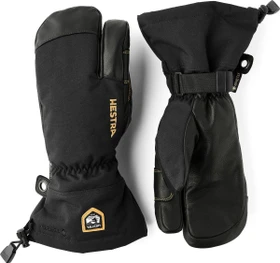 Hestra Army Leather Gore-Tex 3-Finger Skihandschuhe schwarz