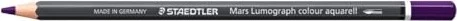 Staedtler Mars Lumograph colour aquarell 104 Aquarellstift purpurviolett dunkel, Kartonetui, 6er-Pack