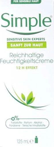Simple Kind to Skin Replenishing Rich Moisturizer Gesichtscreme, 124ml