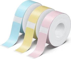 Olympia Endlosetiketten, 40x14mm, rosa/blau/gelb, 3er-Pack (540 Etiketten)