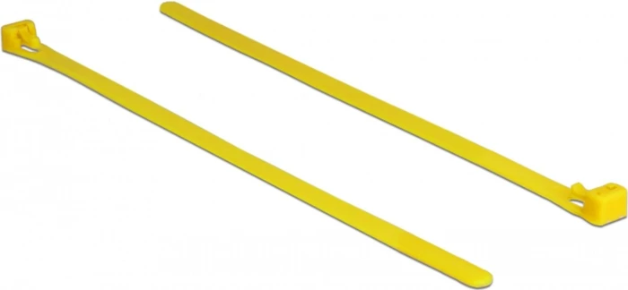 DeLOCK Kabelbinder wiederverwendbar, hitzebeständig, 7.5mm, 200mm, gelb, 100 Stück
