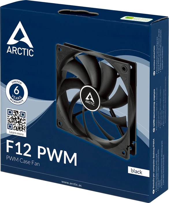 ARCTIC F12 PWM schwarz, 120mm
