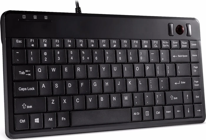 Perixx Periboard-505H PLUS Wired Trackball Keyboard, USB, US