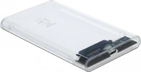 DeLOCK External Enclosure, transparent, 9.5mm, 2.5", USB-C 3.1