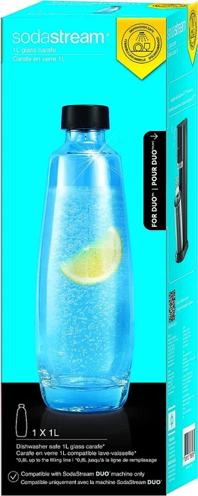 SodaStream Glaskaraffe Sodaflasche für Duo 1l