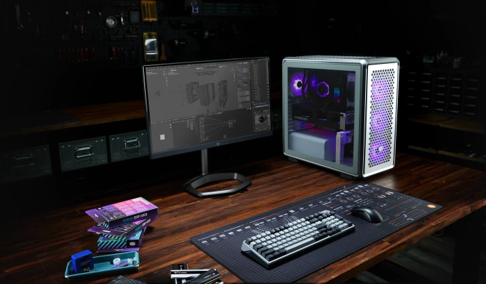 Cooler Master MasterFrame 600, silber, Glasfenster