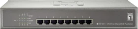 LevelOne FEP Desktop Switch, 8x RJ-45, 245W PoE+ (FEP-0811W250)