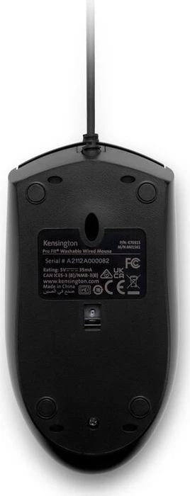 Kensington Pro Fit Wired Washable Mouse, USB