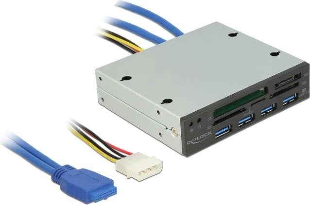 DeLOCK 3.5" USB 3.0 5 Slot Multi-Slot-Cardreader, USB 3.0 19-Pin Stecksockel [Stecker]