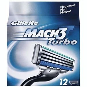 Gillette Mach3 Turbo Rasierklinge, 12 Stück