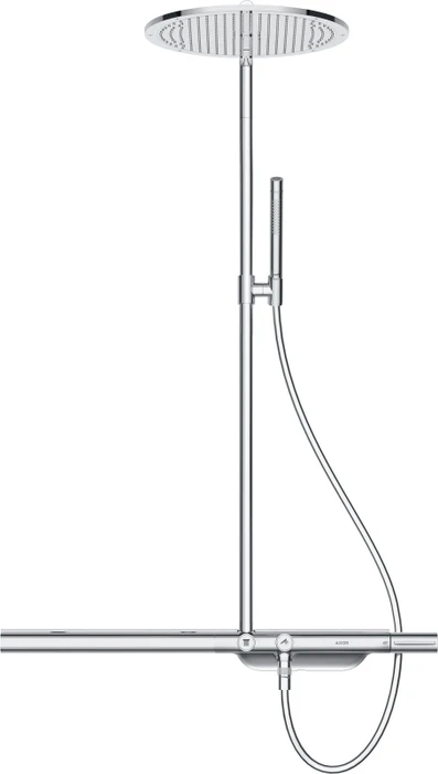 Hansgrohe Axor ShowerSolutions Showerpipe Duschsystem mit Thermostat 800 und Kopfbrause 350 1jet chrom