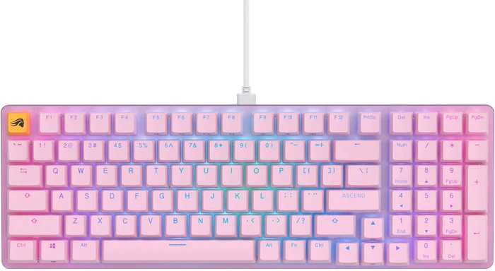 Glorious GMMK 2, Barebone Tastatur, Full Size 96%, rosa, ANSI