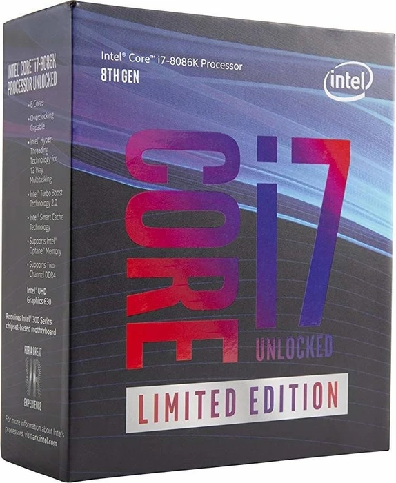Intel Core i7-8086K Limited Edition, 6C/12T, 4.00-5.00GHz, boxed ohne Kühler