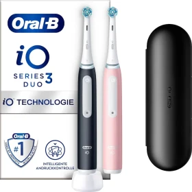 Oral-B iO Series 3 Duo matte black/blush pink + 2. Handstück + Etui