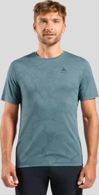 Odlo Zeroweight Engineered Chill-Tec Laufshirt kurzarm provincial blue melange (Herren)