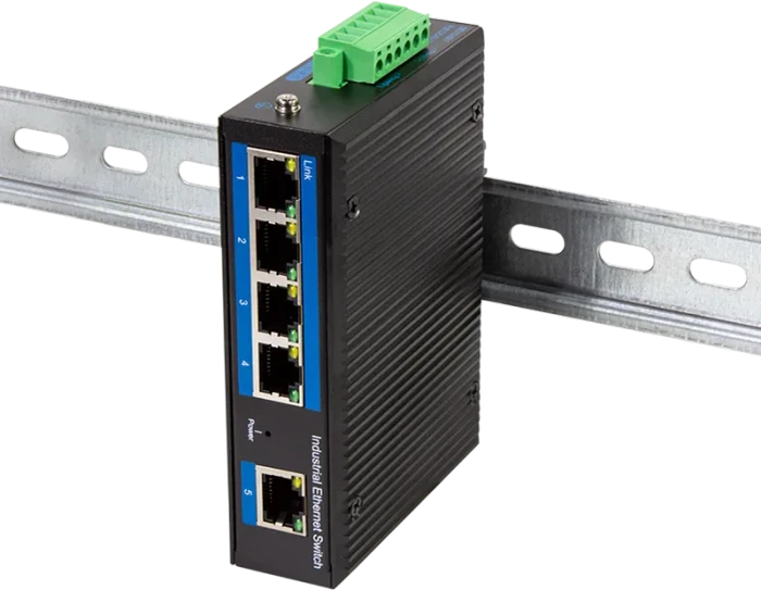 LogiLink NS200 Industrial Railmount Gigabit Switch, 5x RJ-45