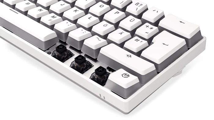 Endorfy Thock Compact Wireless Pudding, Onyx White, PBT, LEDs RGB, hot-swap, Kailh Box BLACK, USB/Bluetooth, DE