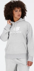New Balance Essentials Stacked Logo Hoodie athletic grey (Damen)