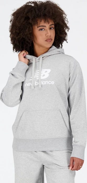 New Balance Essentials Stacked Logo Hoodie athletic grey (Damen)