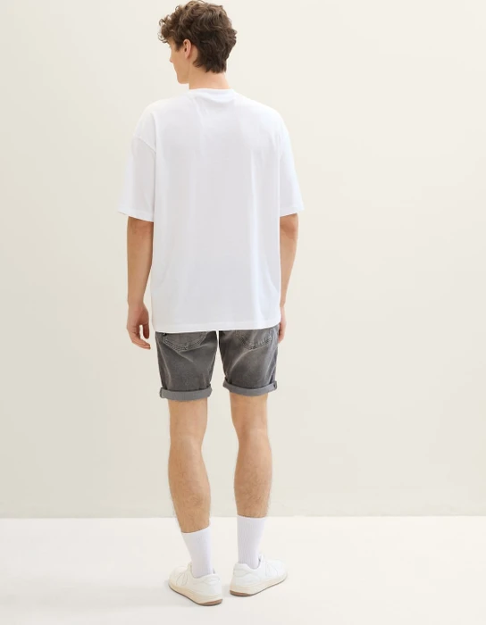 Tom Tailor Jeansshorts Jeans used light stone grey denim (Herren)