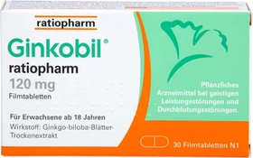 Ginkobil ratiopharm 120mg Filmtabletten, 30 Stück