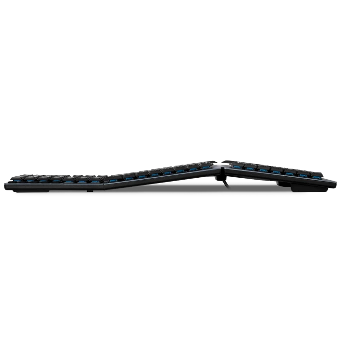 Perixx Periboard-535 Ergo, schwarz, Kailh Choc LOW PROFILE BLUE, USB, DE