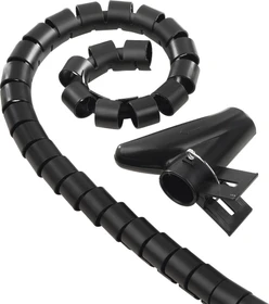Hama Spiralschlauch Kabelkanal, 20mm, 2.5m, schwarz
