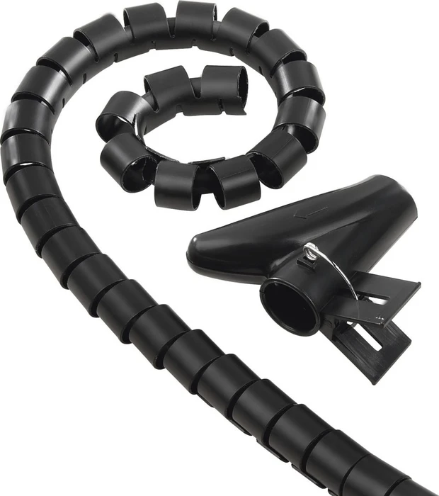 Hama Spiralschlauch Kabelkanal, 20mm, 2.5m, schwarz