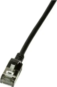 LogiLink TPE Slim Patchkabel, Cat6a, U/FTP, RJ-45/RJ-45, 3m, schwarz