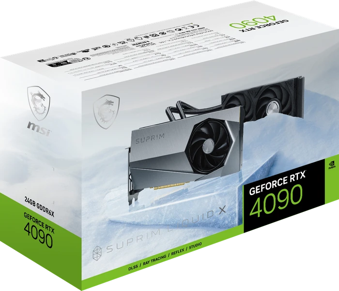 MSI GeForce RTX 4090 Suprim Liquid X 24G, 24GB GDDR6X, HDMI, 3x DP