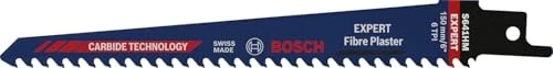 Bosch Professional EXPERT S641HM Fiber Plaster Säbelsägeblatt 6TPI, 150x1.25mm, 1 Stück