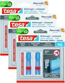 tesa Powerstrips Klebenagel Tapete/Putz weiß, 23mm/64mm, 2 Stück